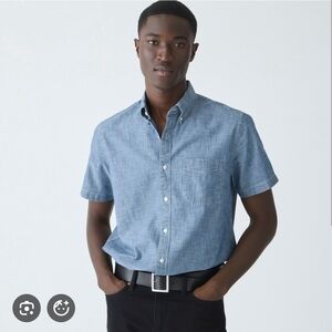 Men's Blue Short Sleeve Shirt